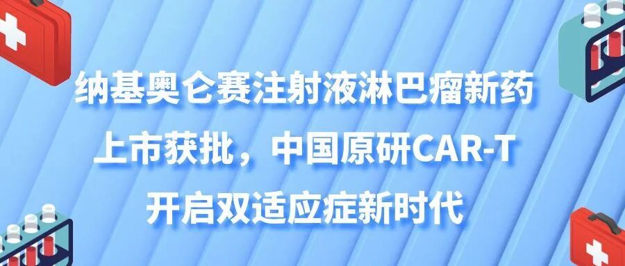 纳基奥仑赛注射液淋巴瘤新药上市获批，中国原研CAR-T开启双适应症新时代