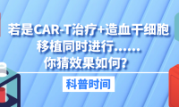 科普时间｜若是CAR-T治疗+造血干细胞移植同时进行……你猜效果如何？