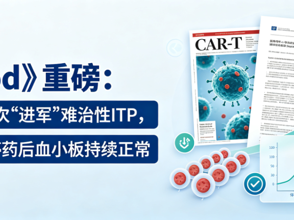 前沿速递 | 《Blood》重磅:CAR-T首次”进军”难治性ITP,3/4患者停药后血小板持续正常